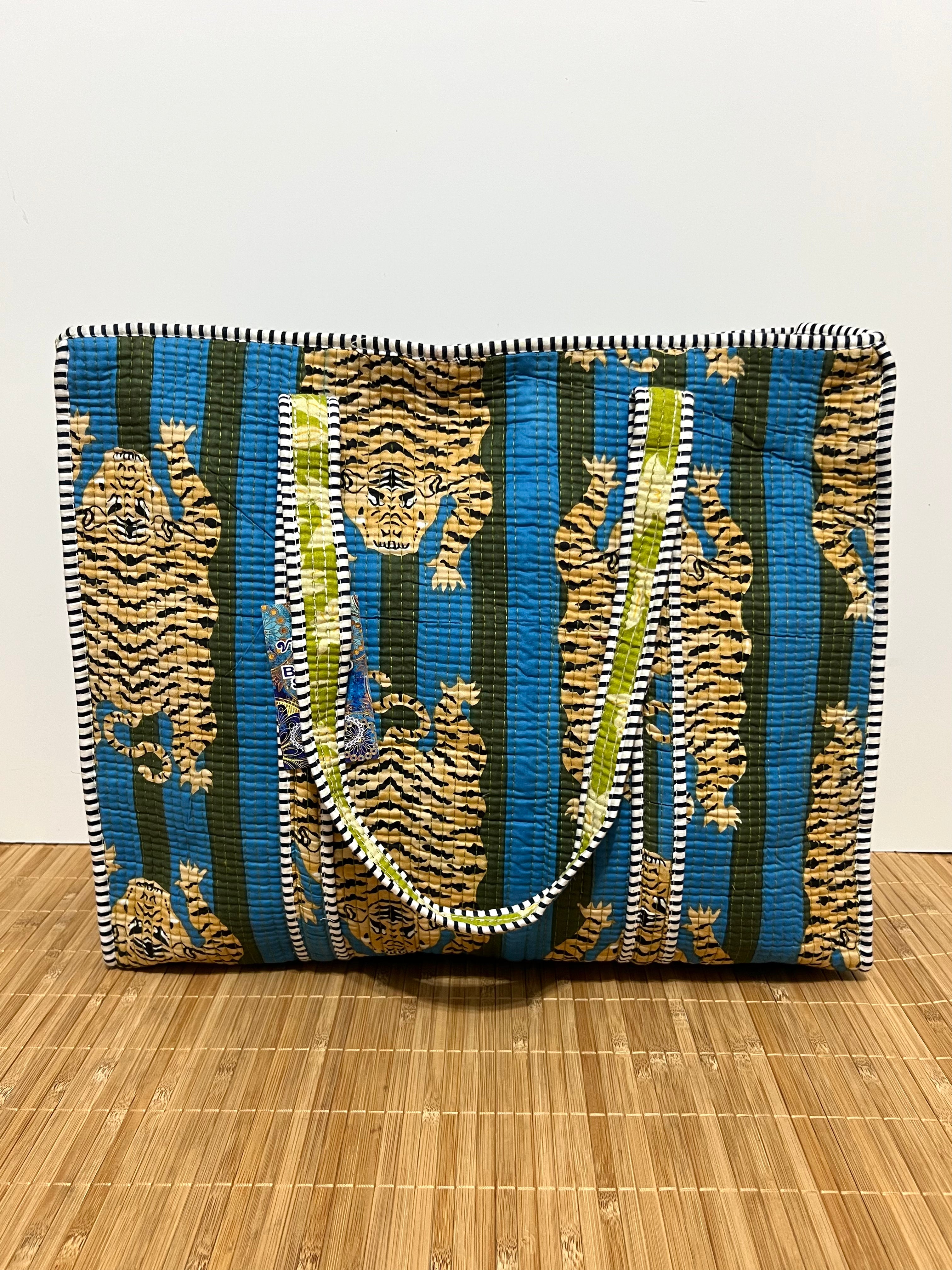 Bolsa viaje algodón Tote bag con cremallera | 45x37x13cm