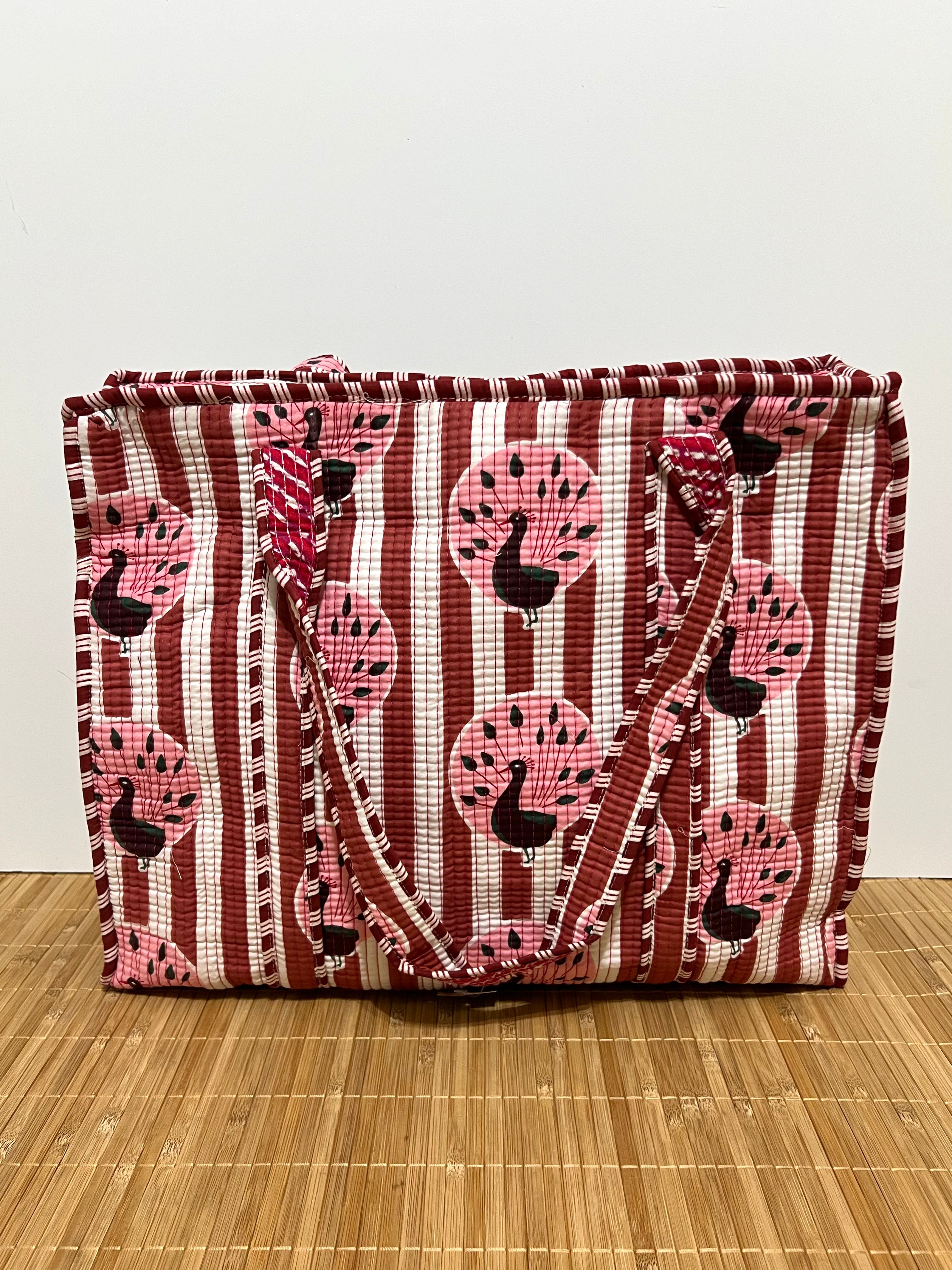 Bolsa viaje algodón Tote bag con cremallera | 45x37x13cm