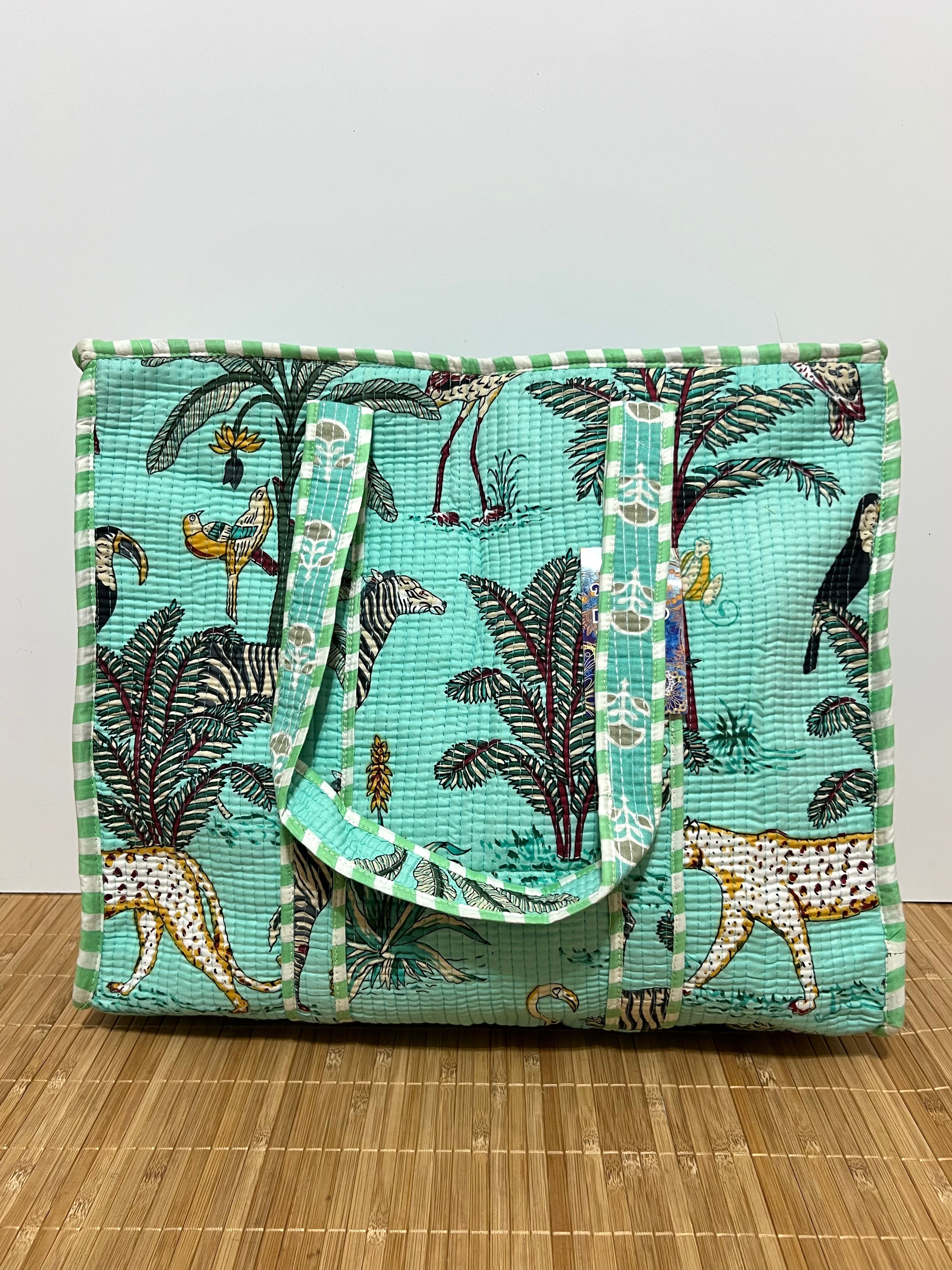 Bolsa viaje algodón Tote bag con cremallera | 45x37x13cm