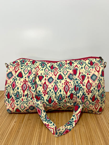 Bolso viaje de India de algodón hecho a mano | Bolso para usar como equipaje de mano o cabina