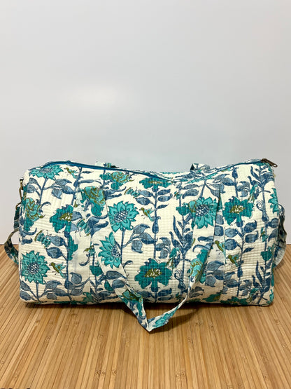 Bolso viaje de India de algodón hecho a mano | Bolso para usar como equipaje de mano o cabina
