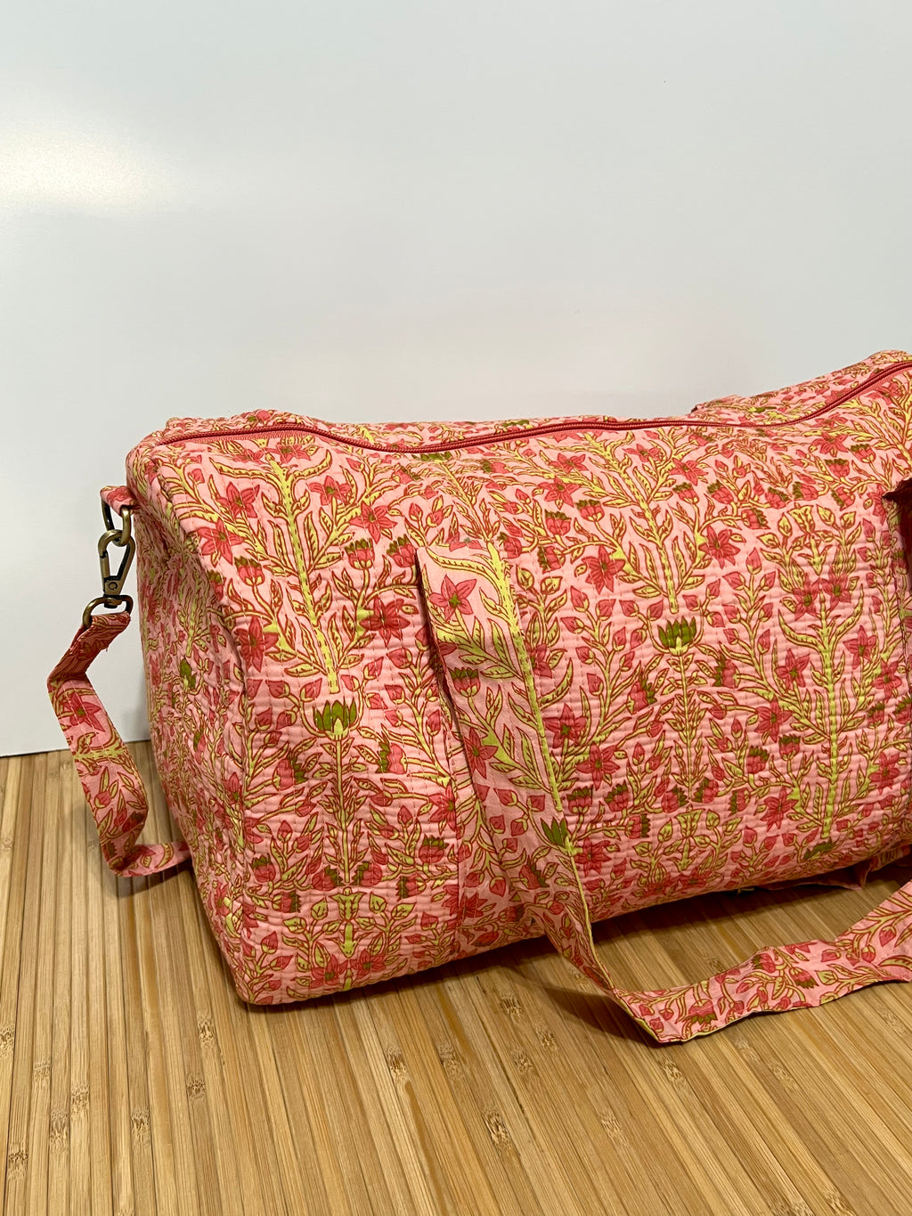 Personalisierte Reisetasche aus bedruckter Baumwolle mit Initialen – 40 × 30 × 20 cm