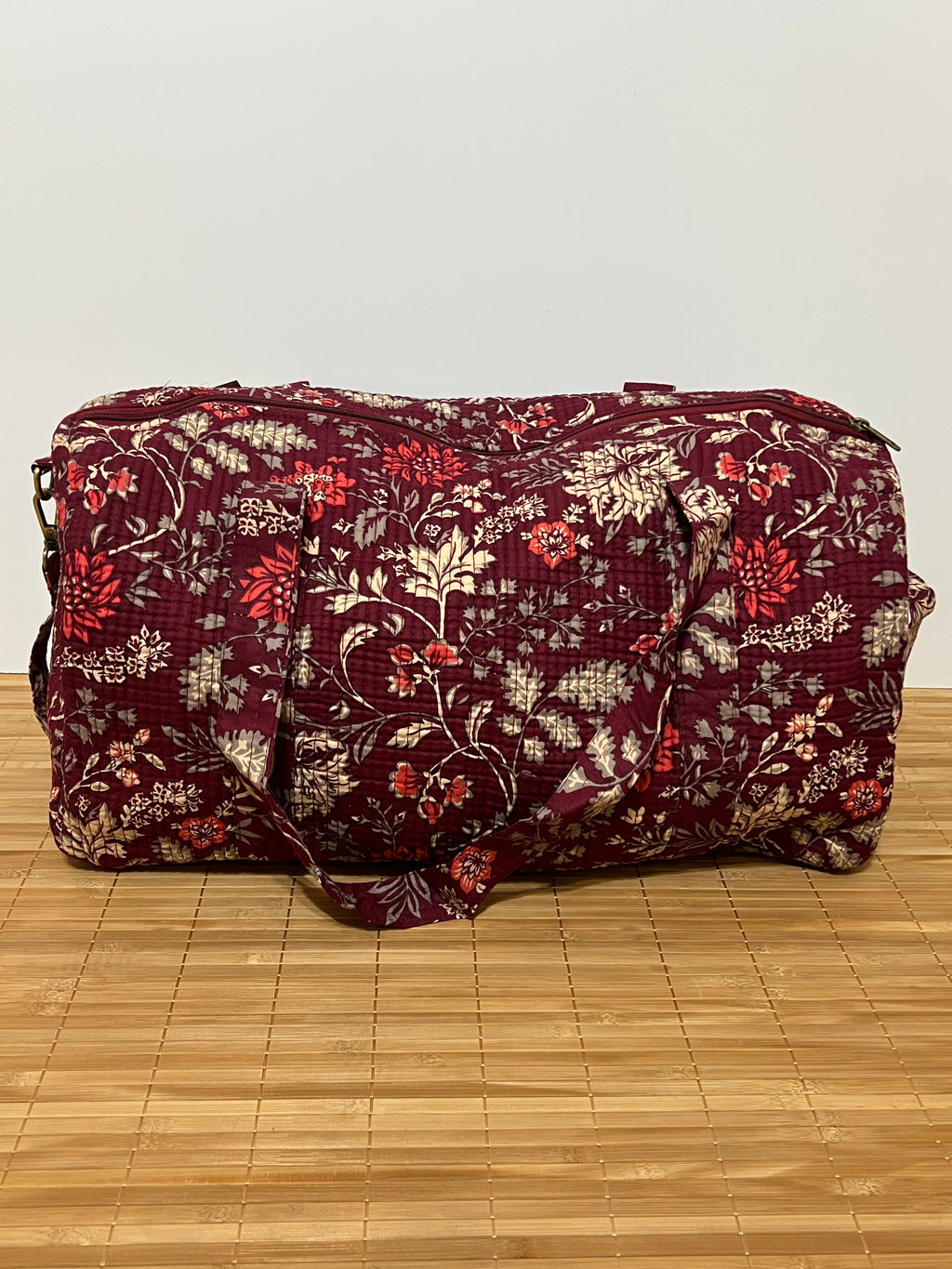 Personalisierte Reisetasche aus bedruckter Baumwolle mit Initialen – 40 × 30 × 20 cm