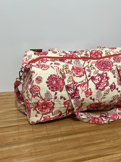 Bolso viaje de India de algodón hecho a mano | Bolso para usar como equipaje de mano o cabina