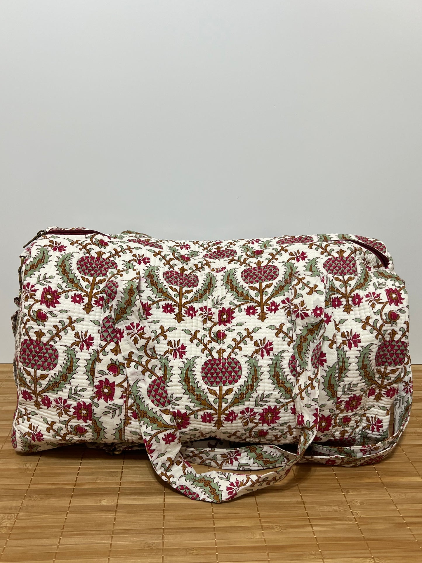 Bolso viaje de India de algodón hecho a mano | Bolso para usar como equipaje de mano o cabina