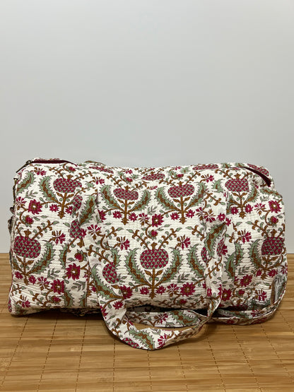 Bolso viaje de India de algodón hecho a mano | Bolso para usar como equipaje de mano o cabina