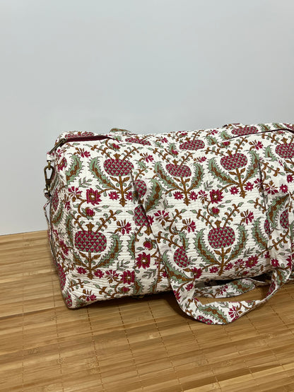 Bolso viaje de India de algodón hecho a mano | Bolso para usar como equipaje de mano o cabina