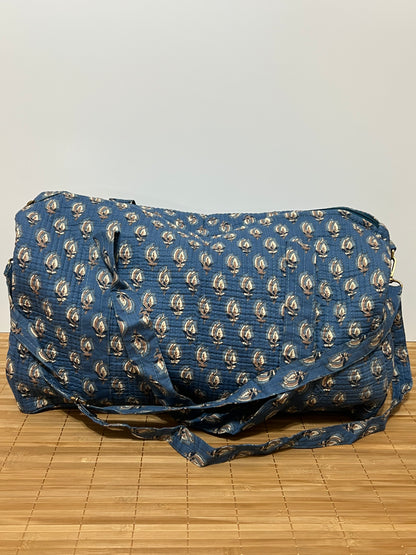 Bolso viaje de India de algodón hecho a mano | Bolso para usar como equipaje de mano o cabina