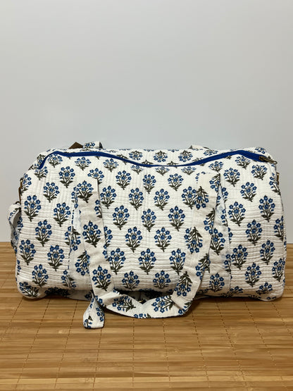 Bolso viaje de India de algodón hecho a mano | Bolso para usar como equipaje de mano o cabina