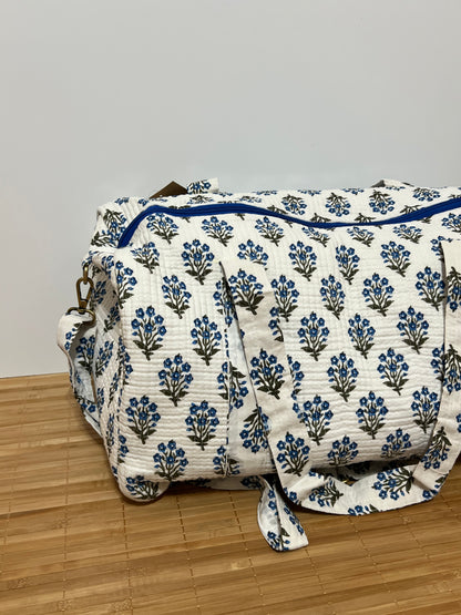 Bolso viaje de India de algodón hecho a mano | Bolso para usar como equipaje de mano o cabina