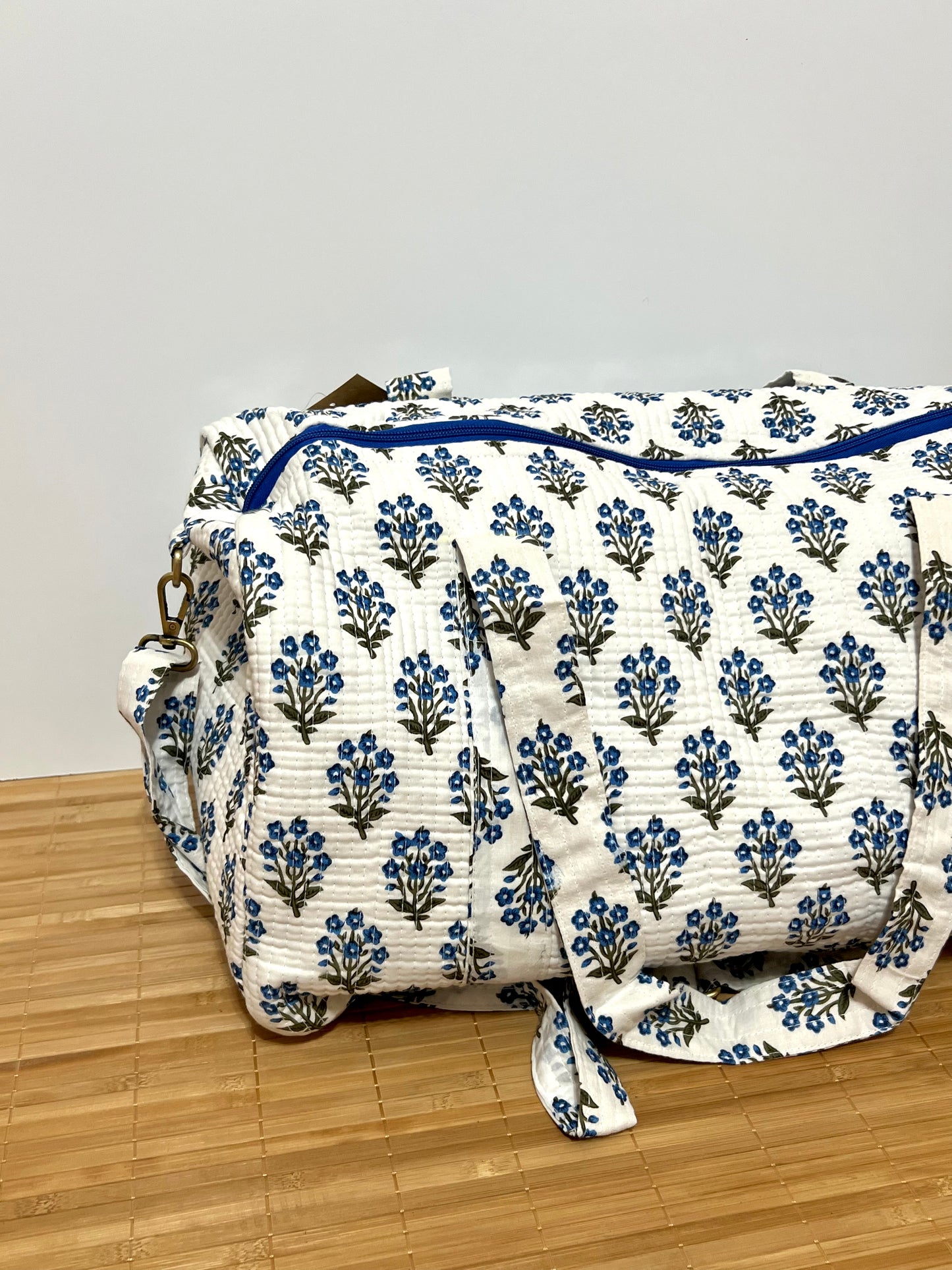 Bolso viaje de India de algodón hecho a mano | Bolso para usar como equipaje de mano o cabina 40x30x20 cm