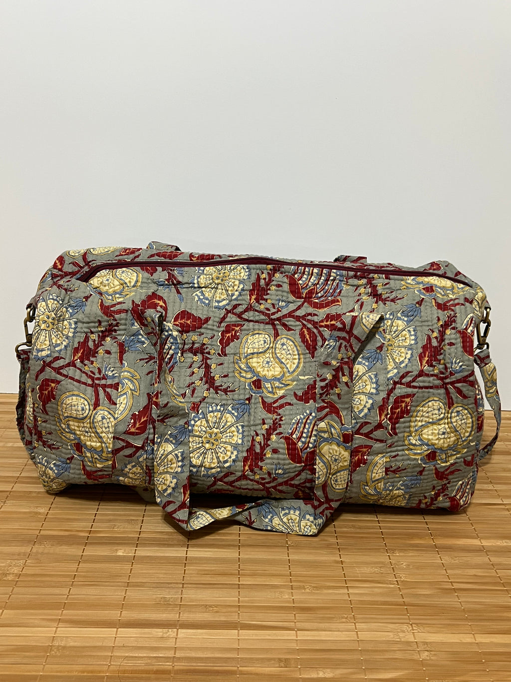 Bolso de viaje estampado de algodón personalizado iniciales – 40 × 30 × 20 cm