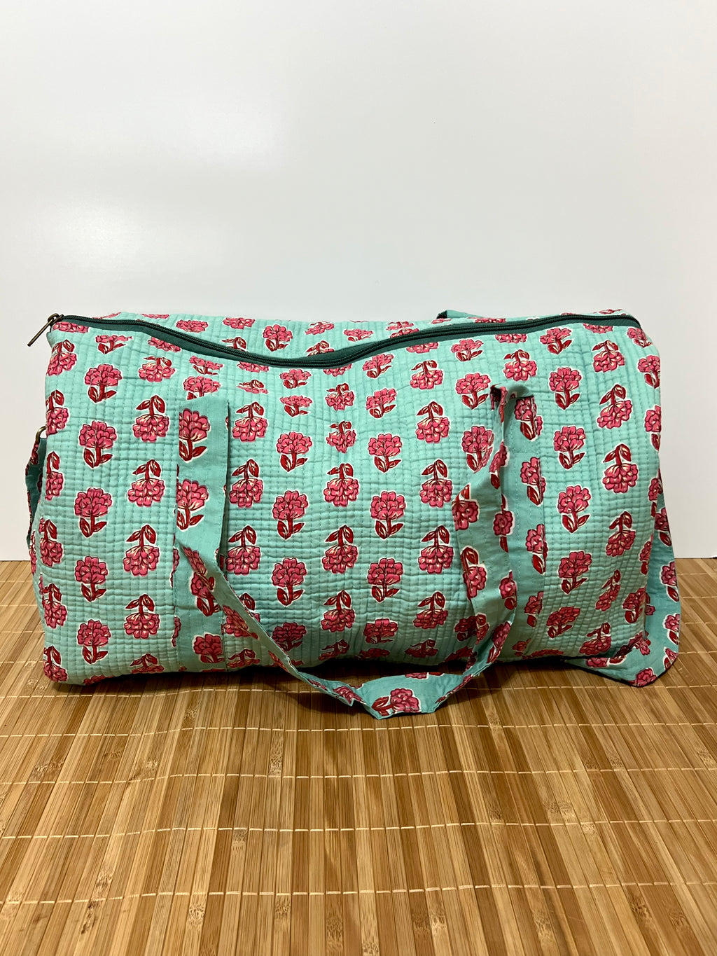 Bolso de viaje estampado de algodón personalizado iniciales – 40 × 30 × 20 cm