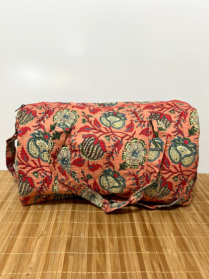 Bolso viaje de India de algodón hecho a mano | Bolso para usar como equipaje de mano o cabina