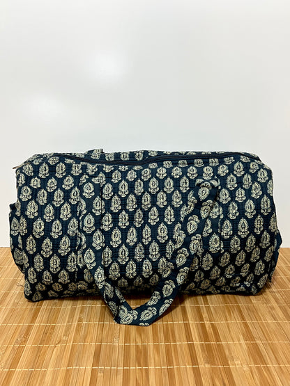 Bolso viaje de India de algodón hecho a mano | Bolso para usar como equipaje de mano o cabina