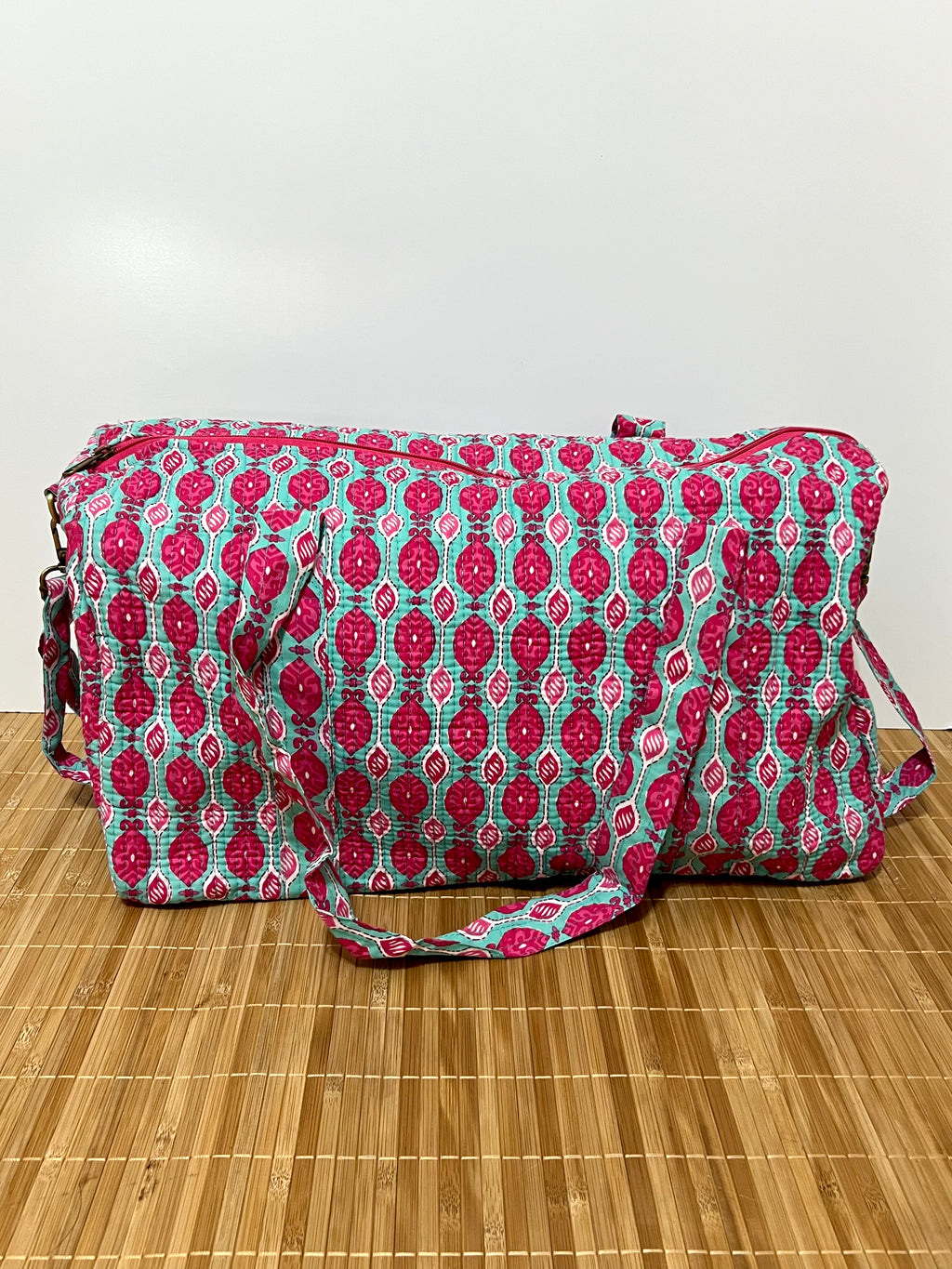 Bolso de viaje estampado de algodón personalizado iniciales – 40 × 30 × 20 cm