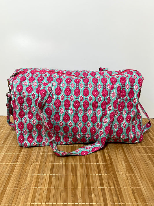 Bolso viaje de India de algodón hecho a mano | Bolso para usar como equipaje de mano o cabina
