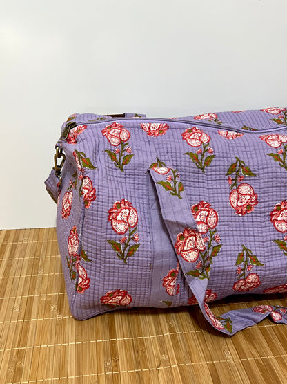 Bolso viaje de India de algodón hecho a mano | Bolso para usar como equipaje de mano o cabina