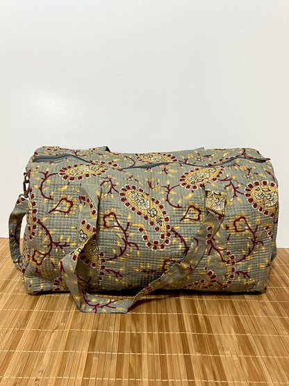 Bolso viaje de India de algodón hecho a mano | Bolso para usar como equipaje de mano o cabina