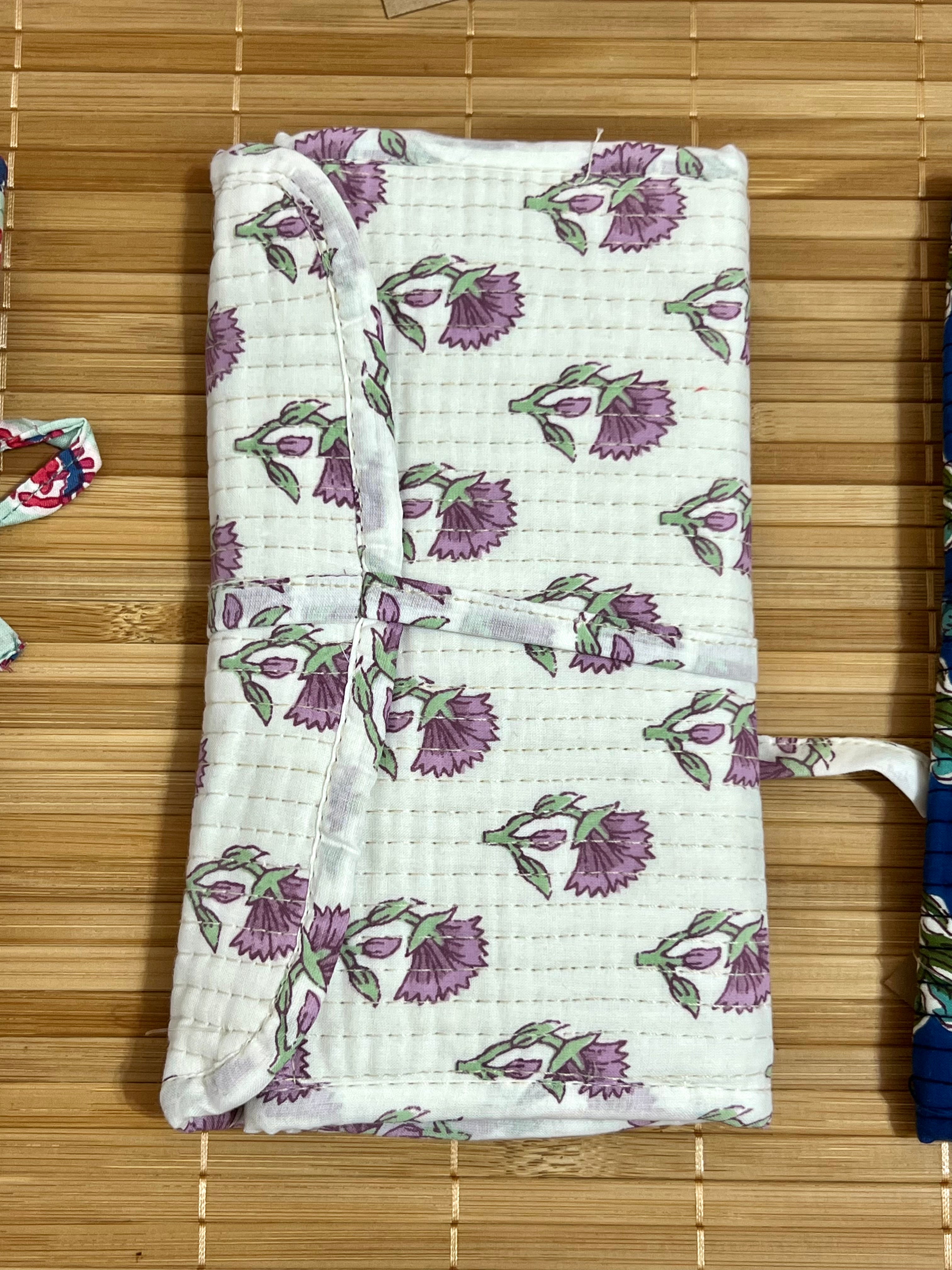 Joyero de algodón de viaje | Organizador de joyas con compartimentos