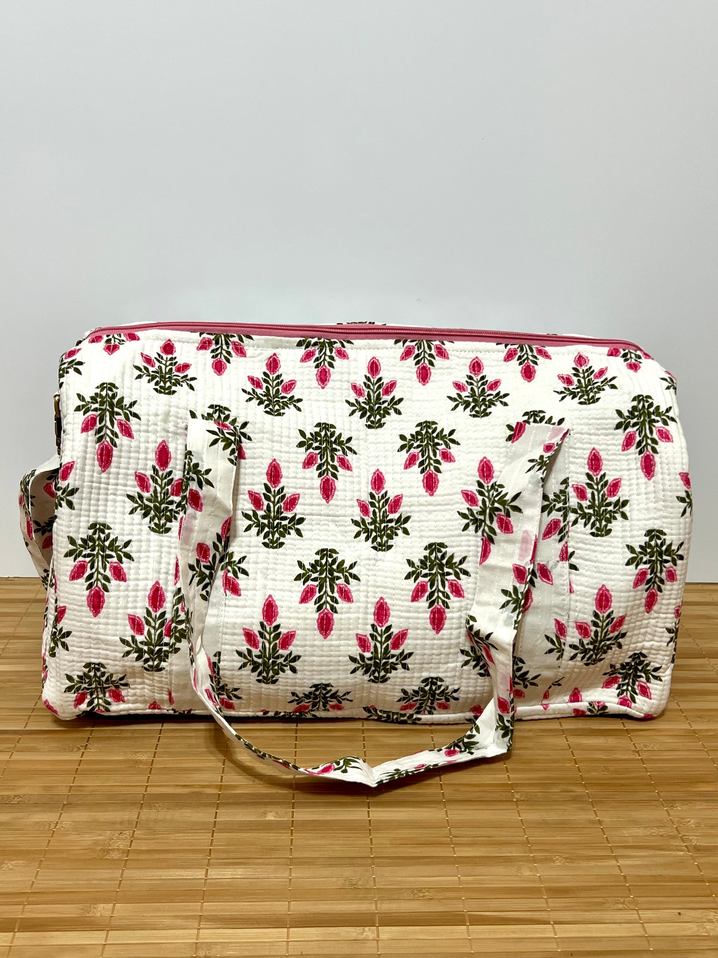 Bolso viaje de India de algodón hecho a mano | Bolso para usar como equipaje de mano o cabina 40x30x20 cm