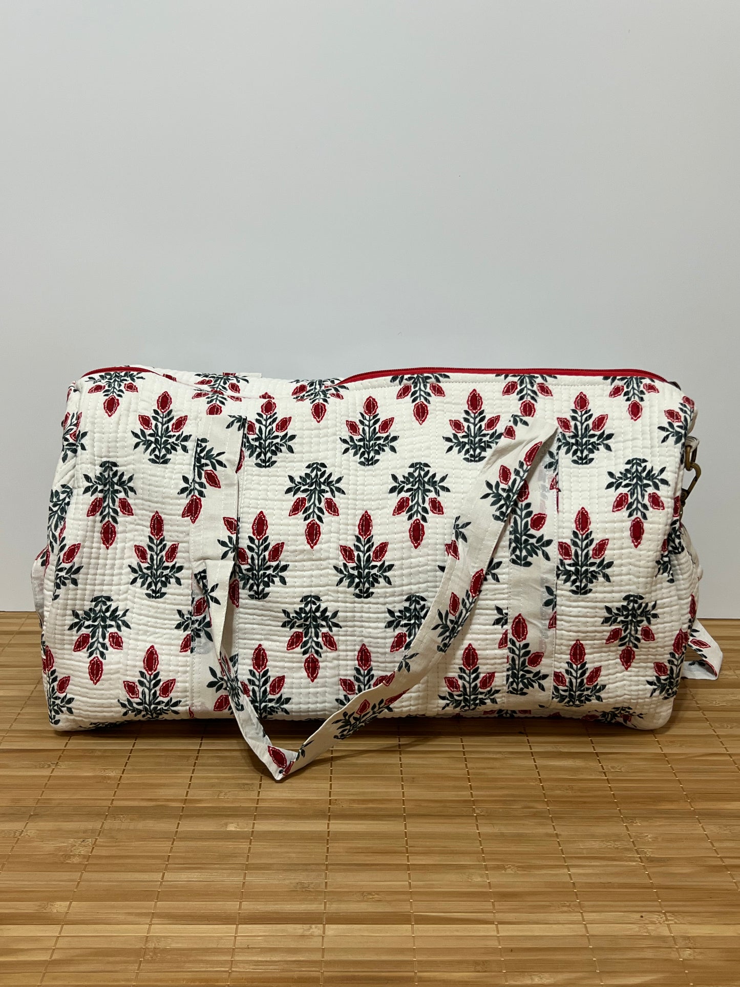 Bolso viaje de India de algodón hecho a mano | Bolso para usar como equipaje de mano o cabina