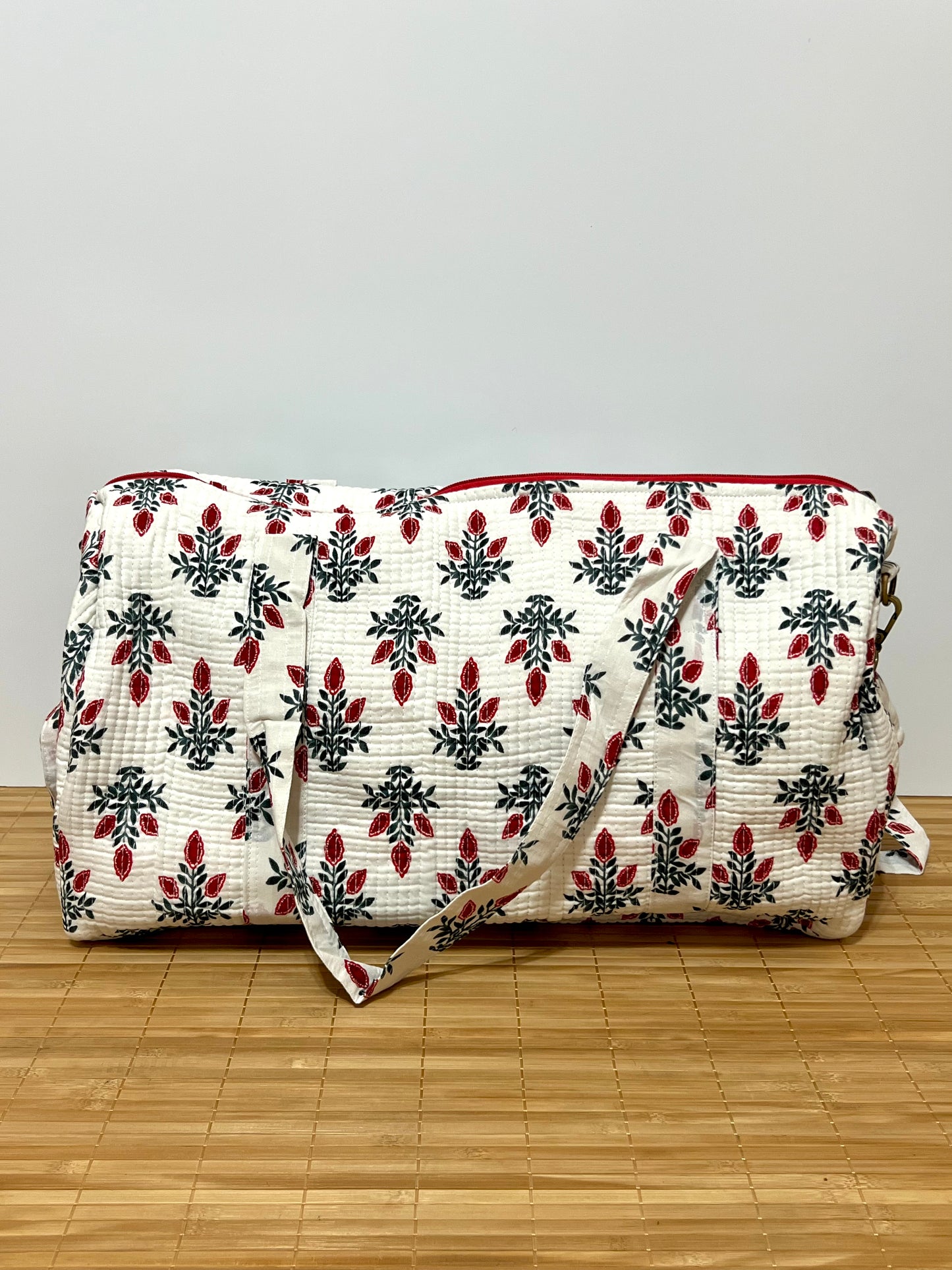 Bolso viaje de India de algodón hecho a mano | Bolso para usar como equipaje de mano o cabina 40x30x20 cm