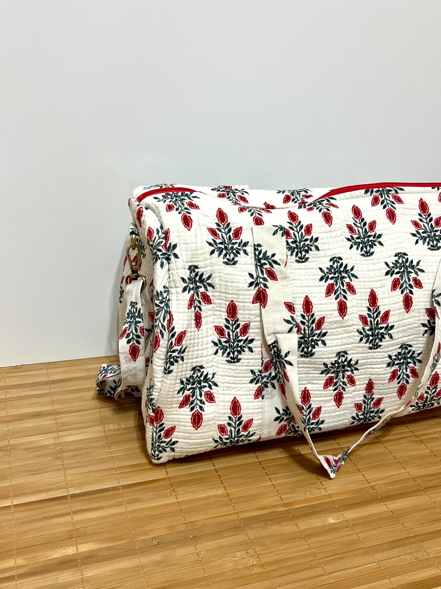 Bolso viaje de India de algodón hecho a mano | Bolso para usar como equipaje de mano o cabina 40x30x20 cm