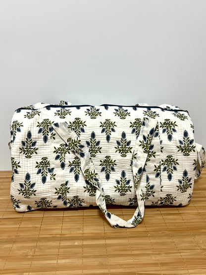 Bolso viaje de India de algodón hecho a mano | Bolso para usar como equipaje de mano o cabina 40x30x20 cm