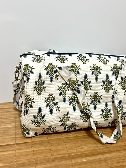 Bolso viaje de India de algodón hecho a mano | Bolso para usar como equipaje de mano o cabina 40x30x20 cm