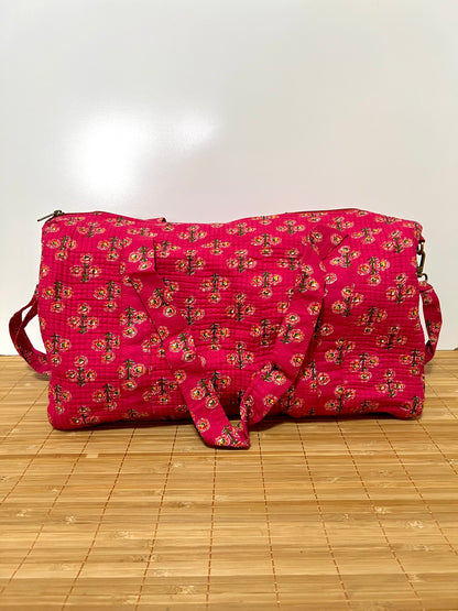 Bolso viaje de India de algodón hecho a mano | Bolso para usar como equipaje de mano o cabina 40x30x20 cm