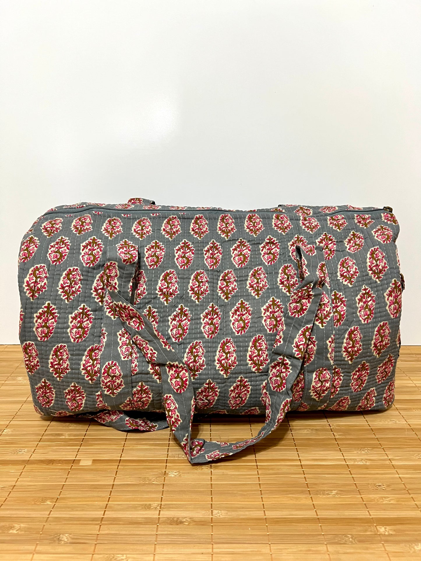 Bolso viaje de India de algodón hecho a mano | Bolso para usar como equipaje de mano o cabina 40x30x20 cm