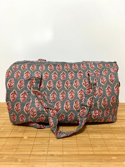 Bolso viaje de India de algodón hecho a mano | Bolso para usar como equipaje de mano o cabina 40x30x20 cm