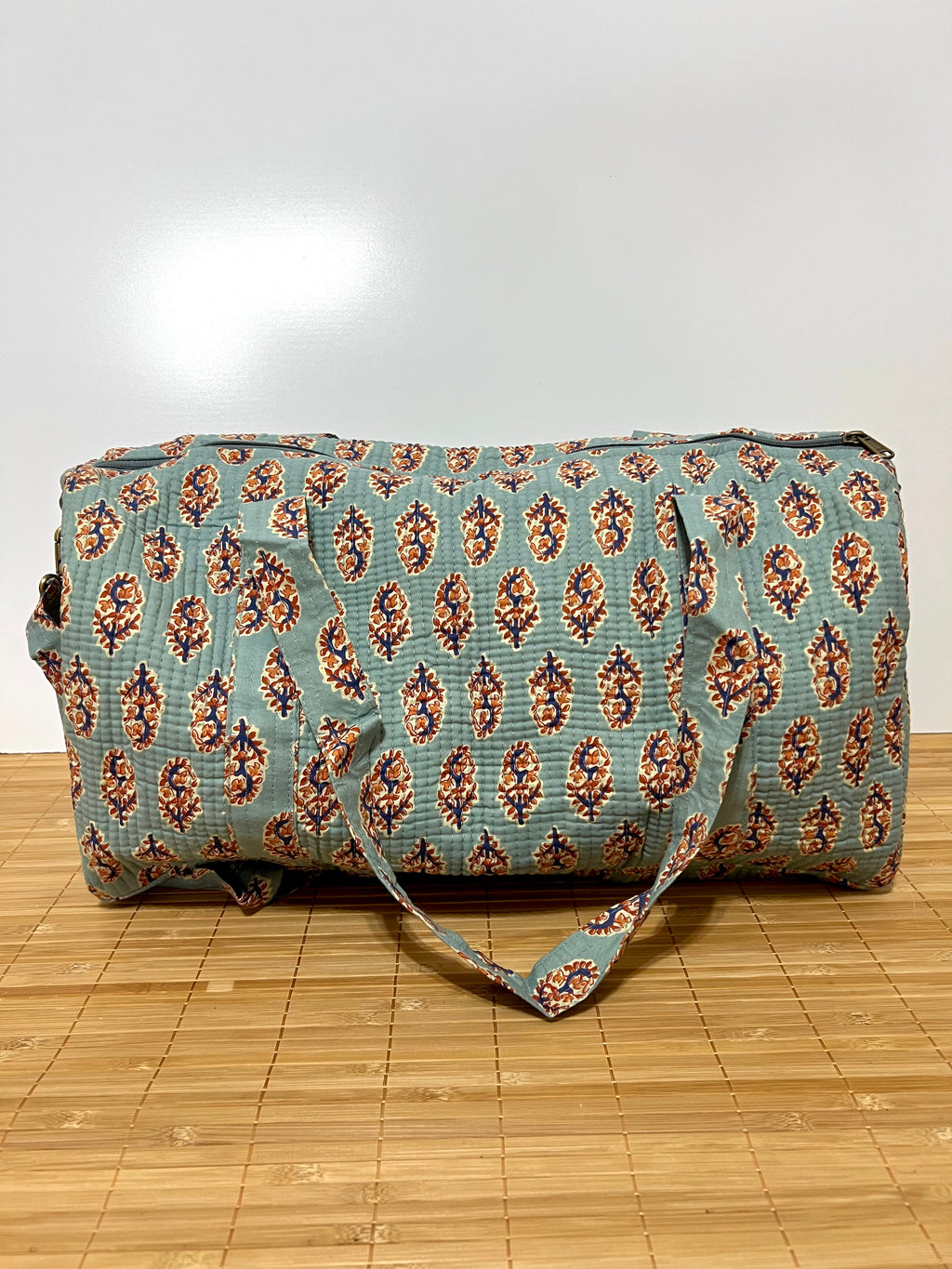 Personalisierte Reisetasche aus bedruckter Baumwolle mit Initialen – 40 × 30 × 20 cm