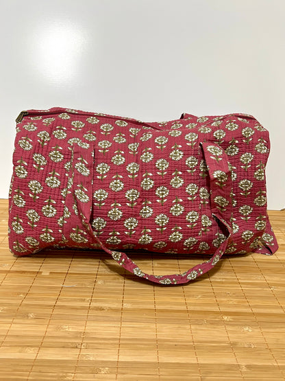 Bolso viaje de India de algodón hecho a mano | Bolso para usar como equipaje de mano o cabina 40x30x20 cm