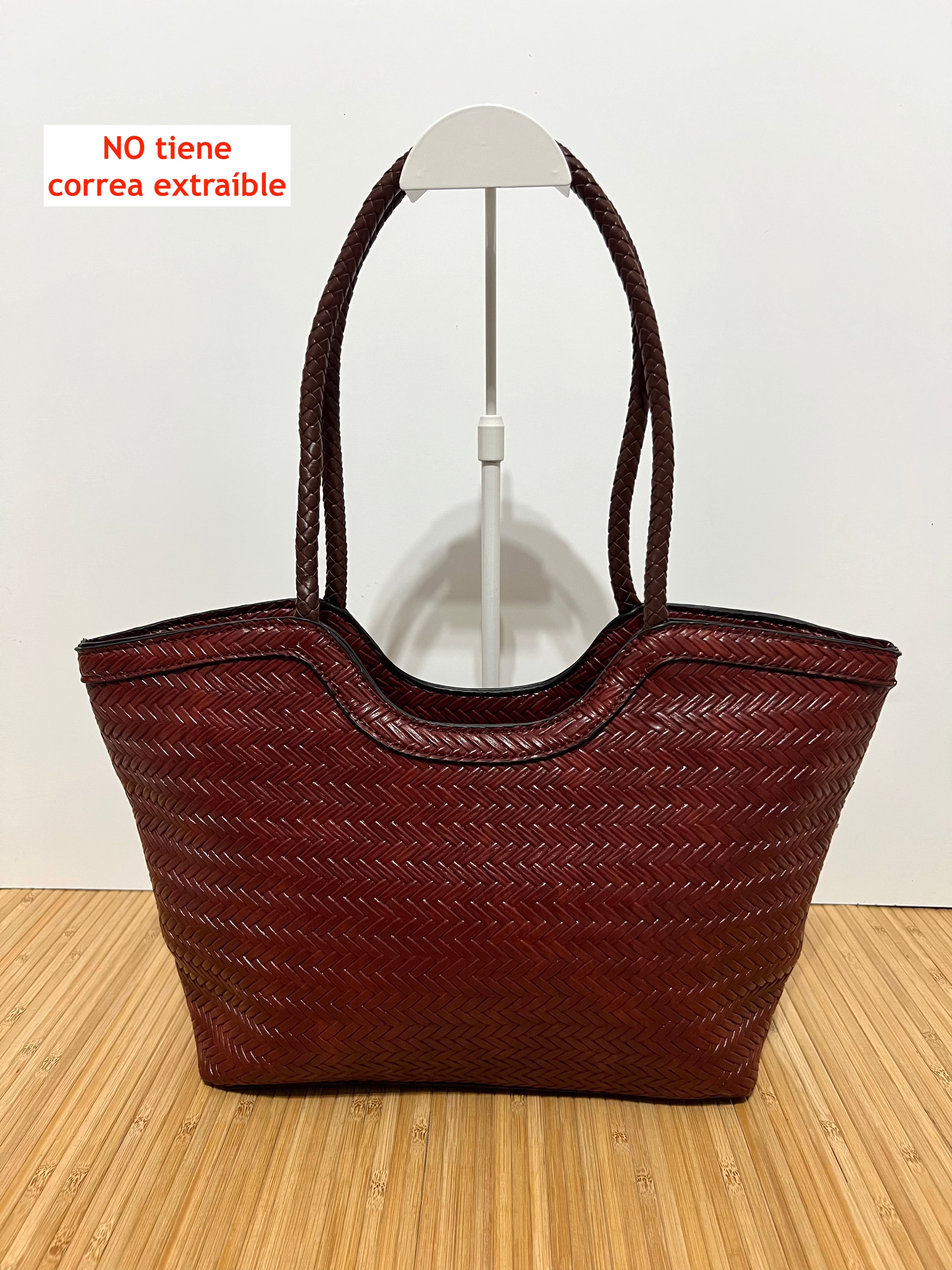 Bolso Capazo Trenzado de hombro con Cremallera | Medidas 33x20x10 cm o 40x24x10 cm