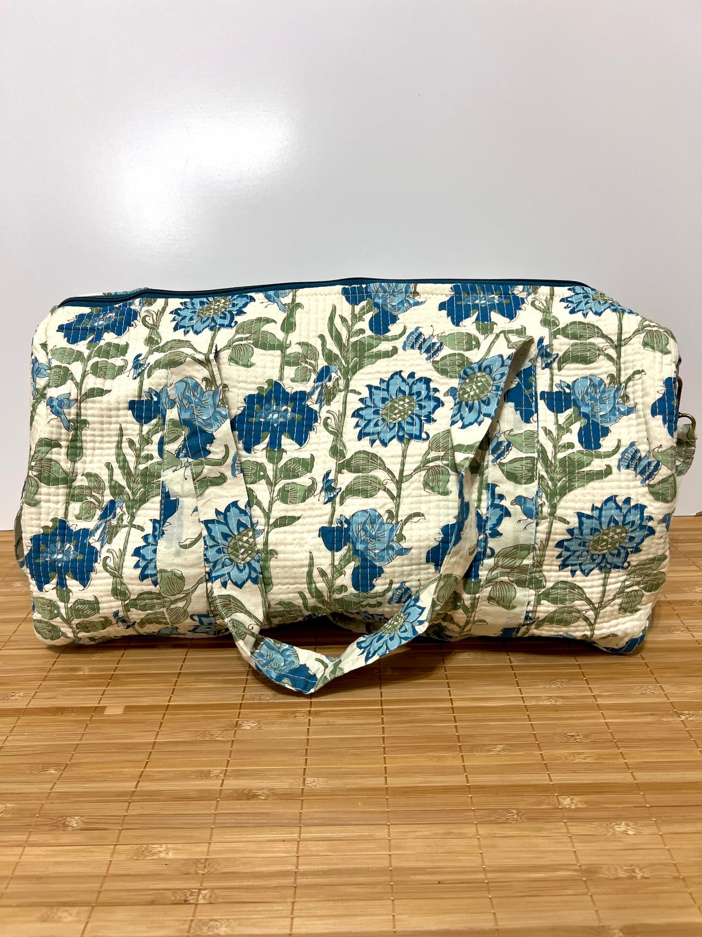 Bolso viaje de India de algodón hecho a mano | Bolso para usar como equipaje de mano o cabina 40x30x20 cm