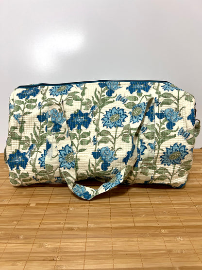 Bolso viaje de India de algodón hecho a mano | Bolso para usar como equipaje de mano o cabina 40x30x20 cm