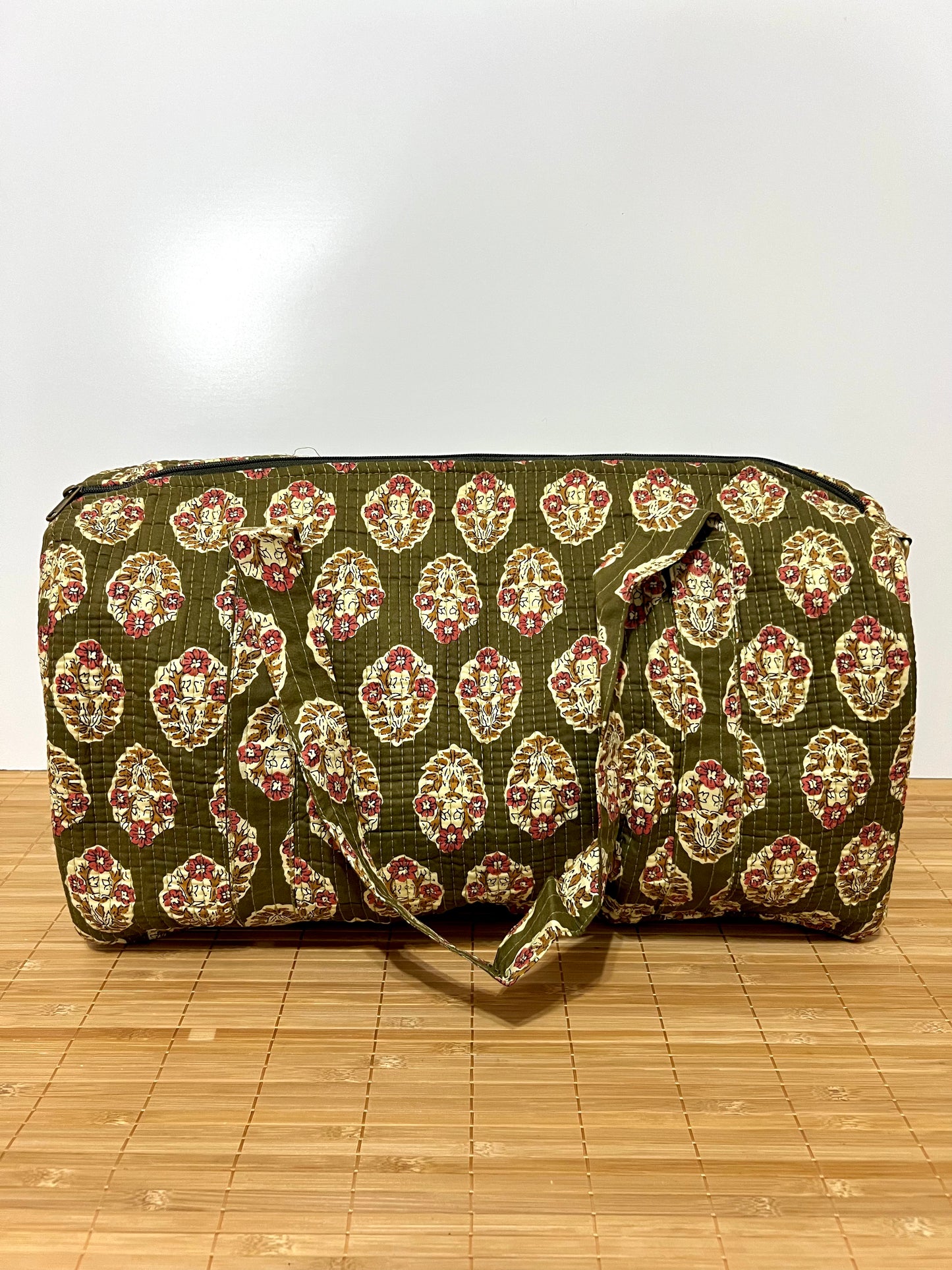 Bolso viaje de India de algodón hecho a mano | Bolso para usar como equipaje de mano o cabina 40x30x20 cm