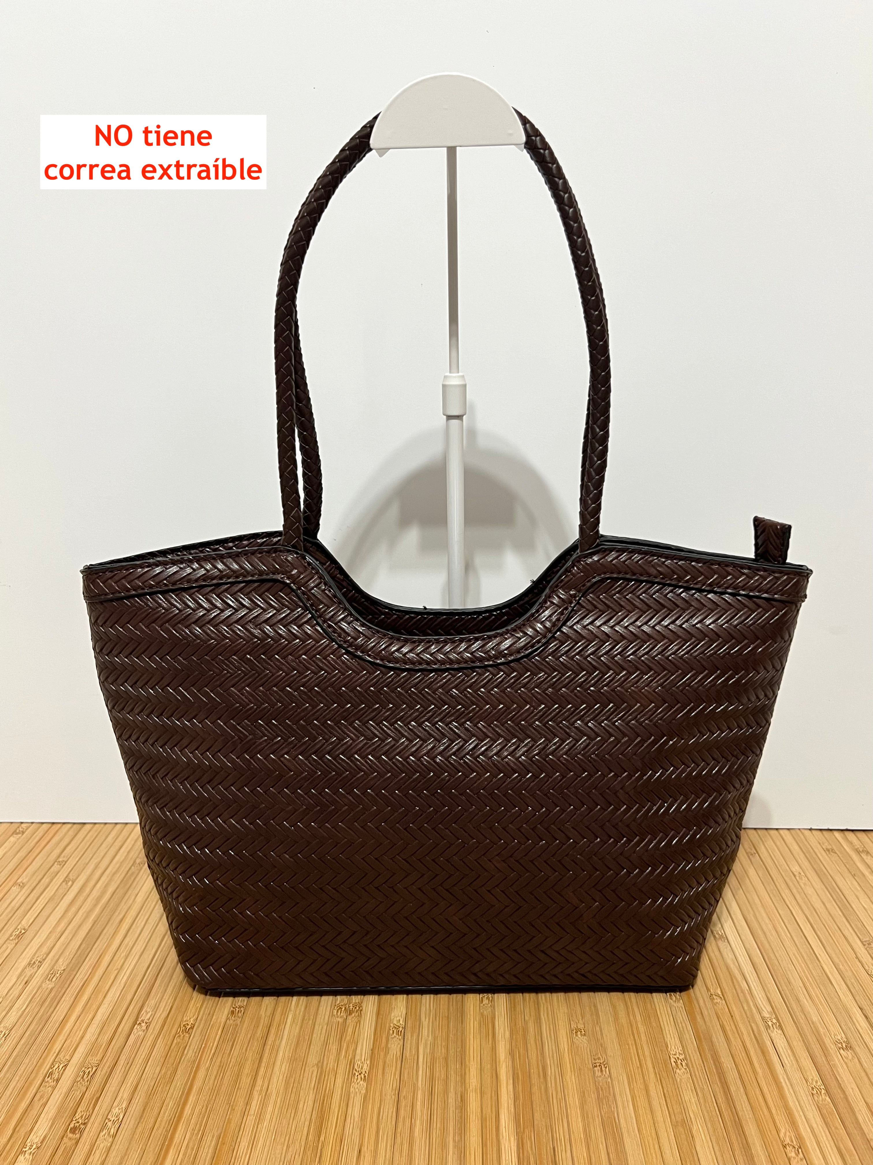 Bolso Capazo Trenzado de hombro con Cremallera | Medidas 33x20x10 cm o 40x24x10 cm