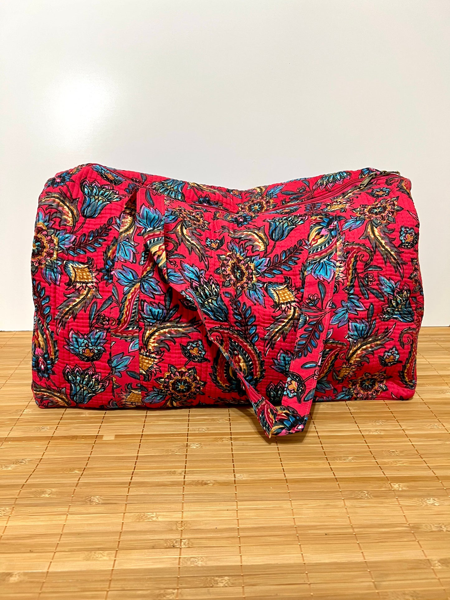 Bolso viaje de India de algodón hecho a mano | Bolso para usar como equipaje de mano o cabina 40x30x20 cm