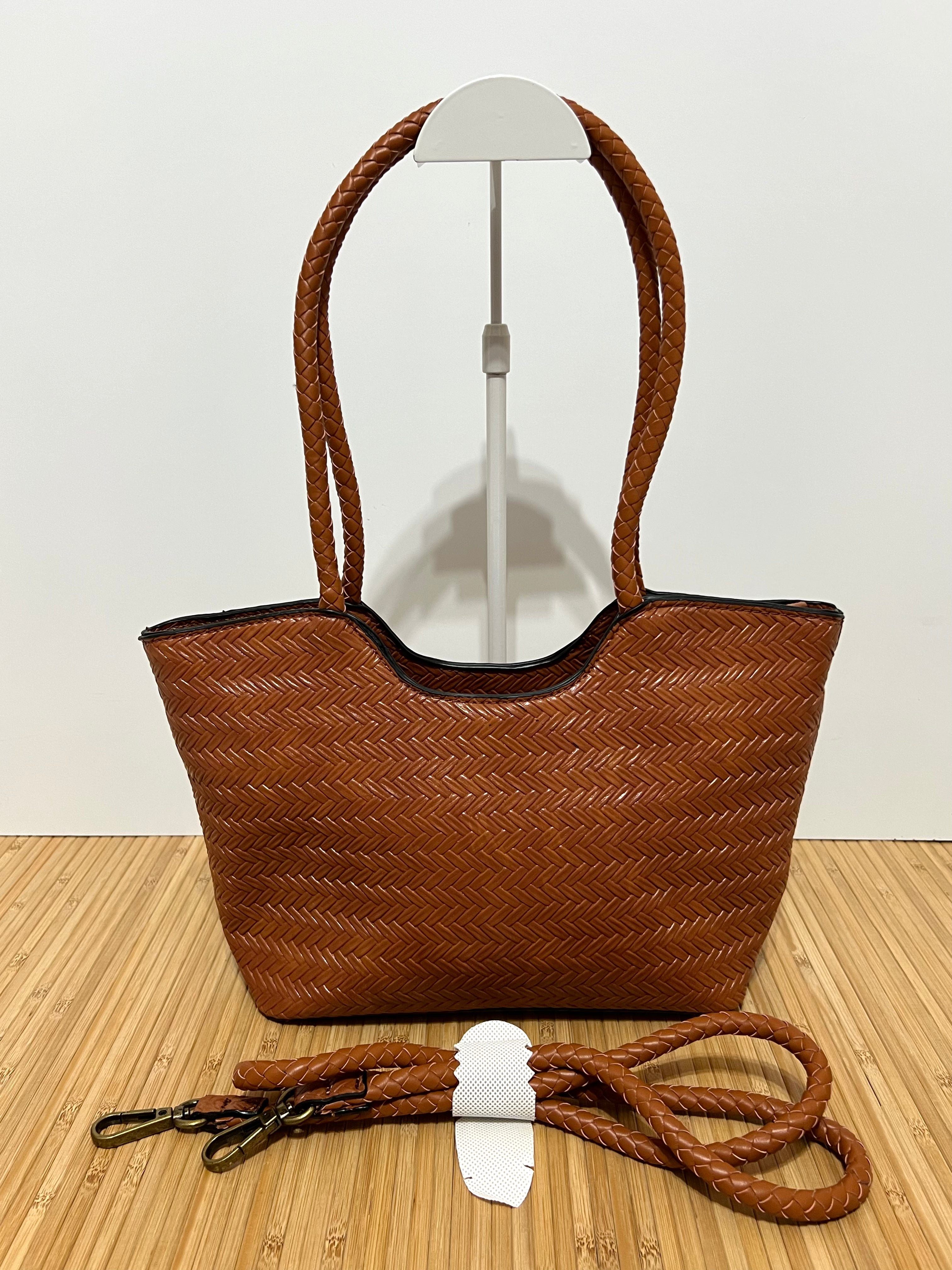 Bolso Capazo Trenzado de hombro con Cremallera | Medidas 33x20x10 cm o 40x24x10 cm