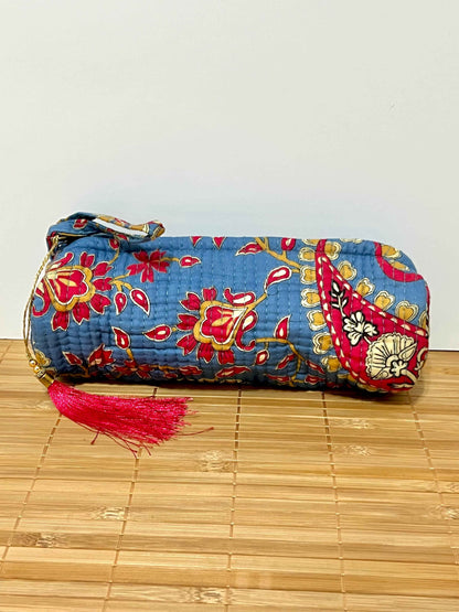 Estuche estampado de algodón pequeño - Estuche escolar o neceser para maquillaje