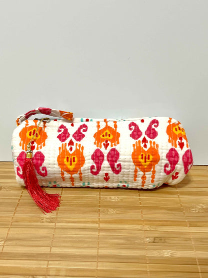 Estuche estampado de algodón pequeño - Estuche escolar o neceser para maquillaje