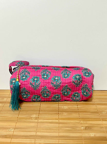 Estuche estampado de algodón pequeño - Estuche escolar o neceser para maquillaje