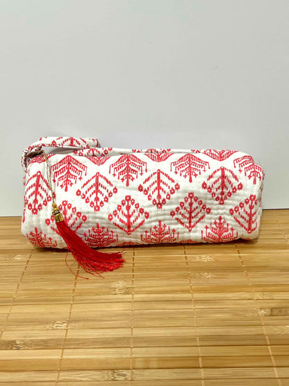 Estuche estampado de algodón pequeño - Estuche escolar o neceser para maquillaje