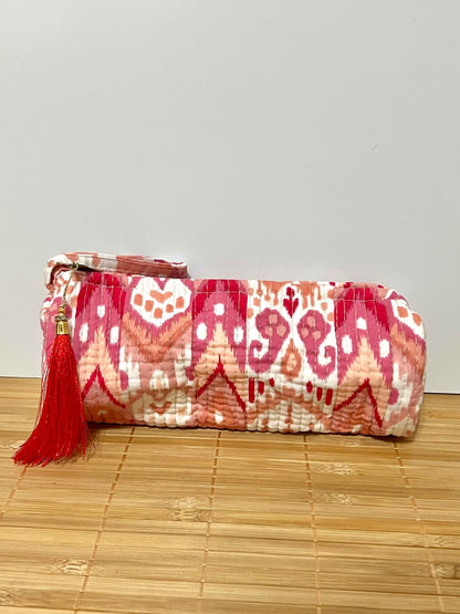 Estuche estampado de algodón pequeño - Estuche escolar o neceser para maquillaje