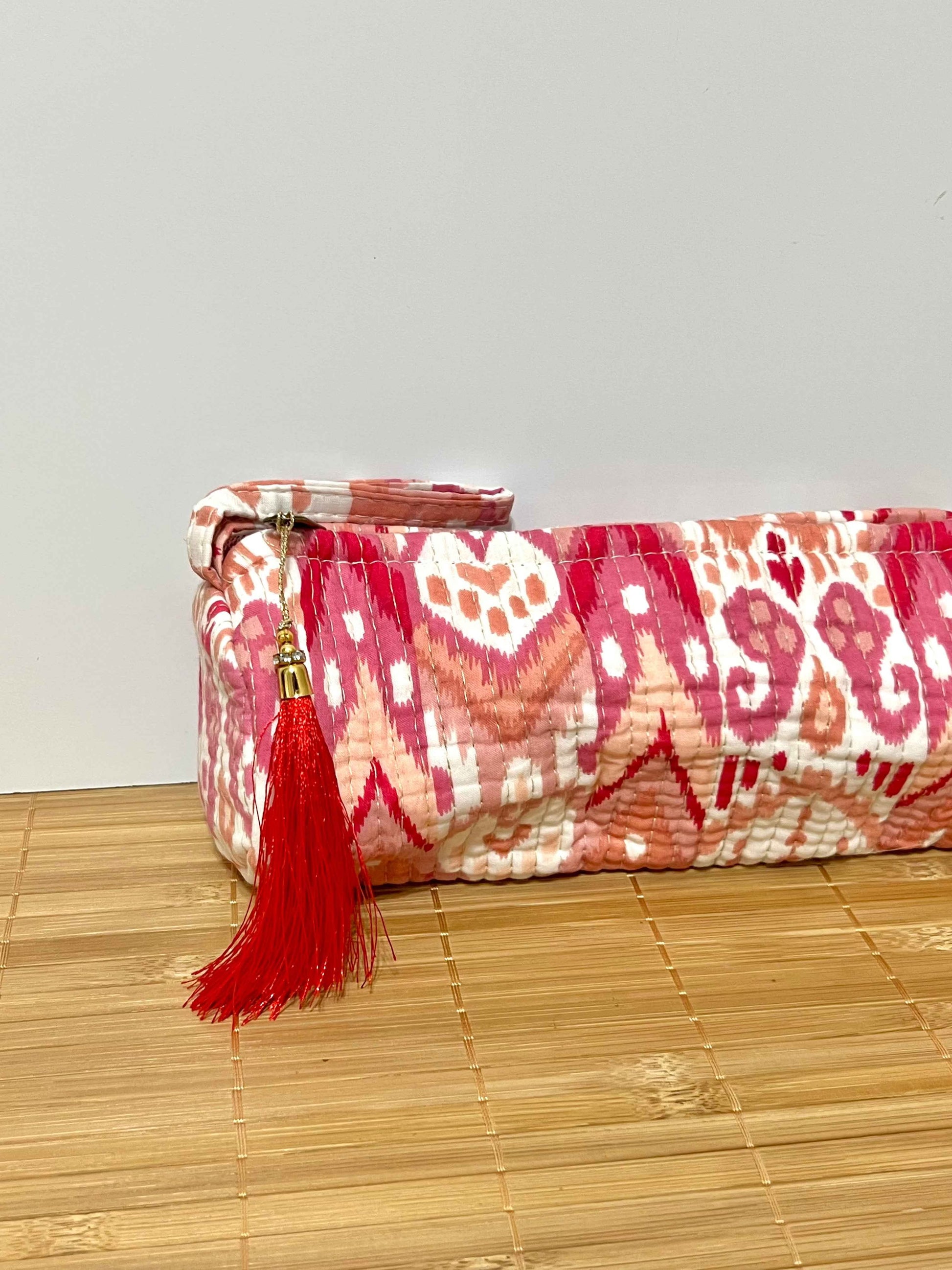 Estuche estampado de algodón pequeño - Estuche escolar o neceser para maquillaje