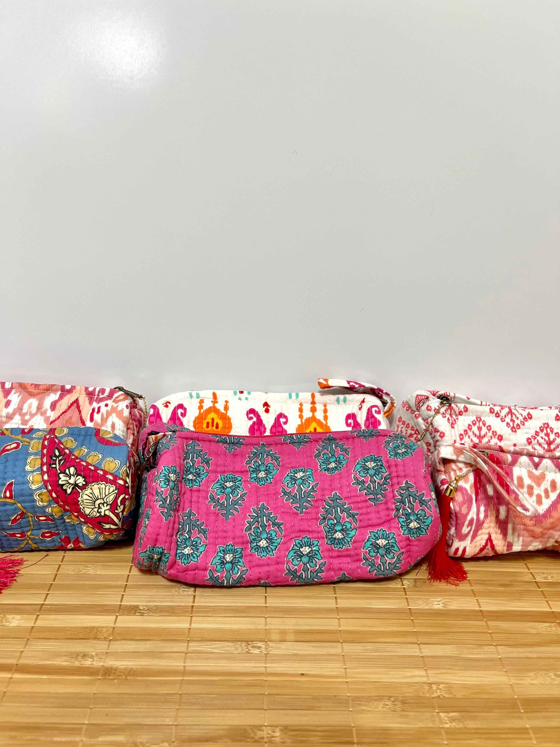 Estuche estampado de algodón pequeño - Estuche escolar o neceser para maquillaje