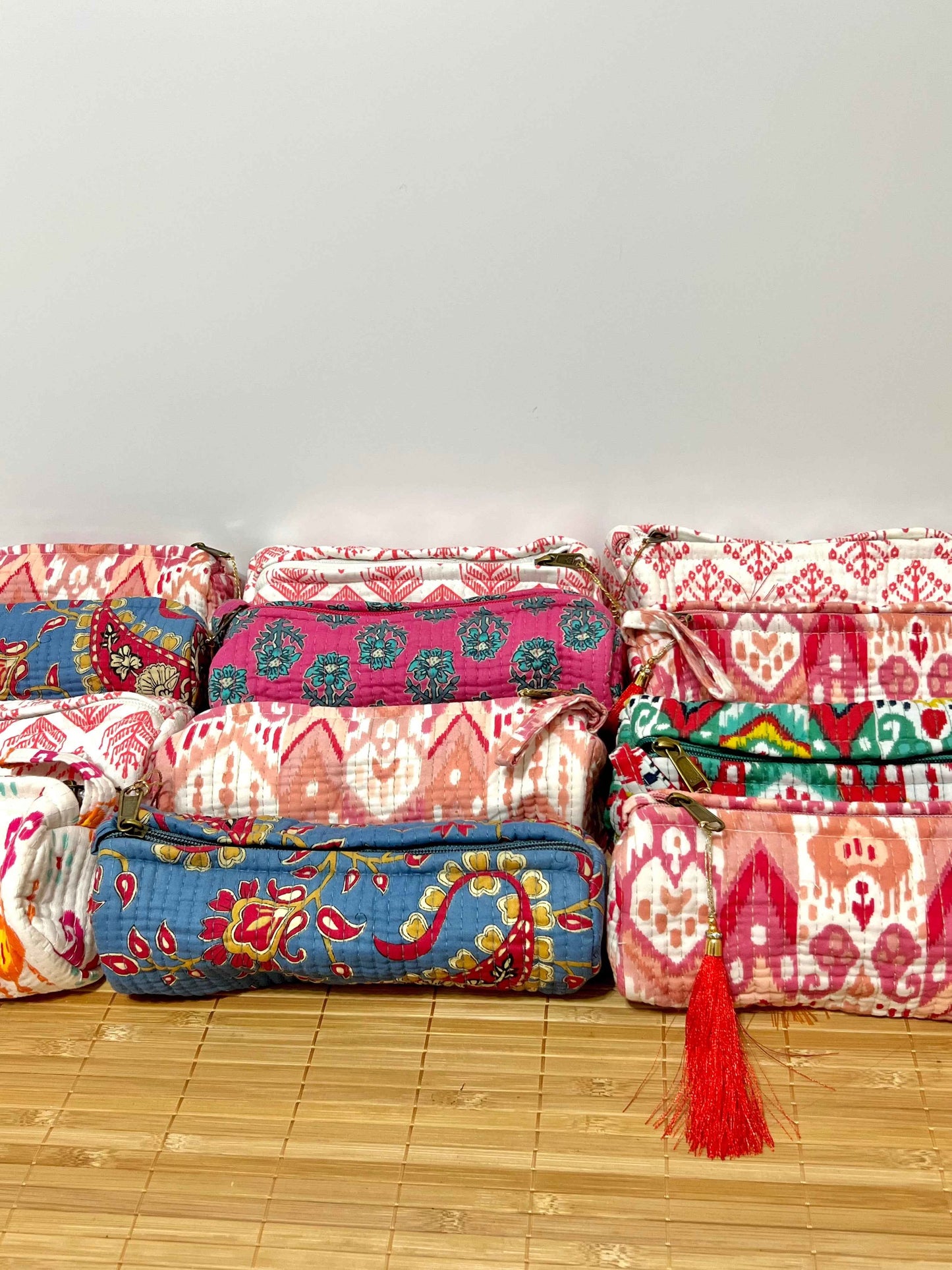 Estuche estampado de algodón pequeño - Estuche escolar o neceser para maquillaje